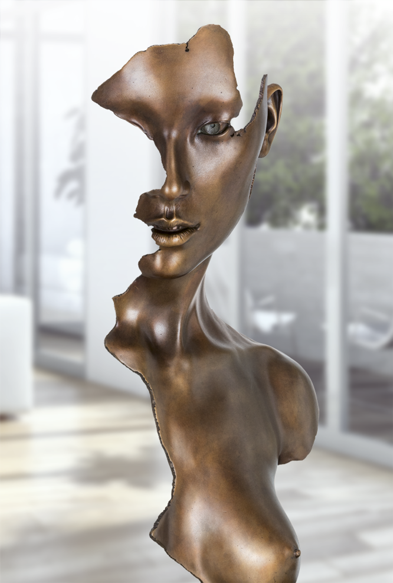Bronzefigur Fragmented Girl von Jamie Salmon