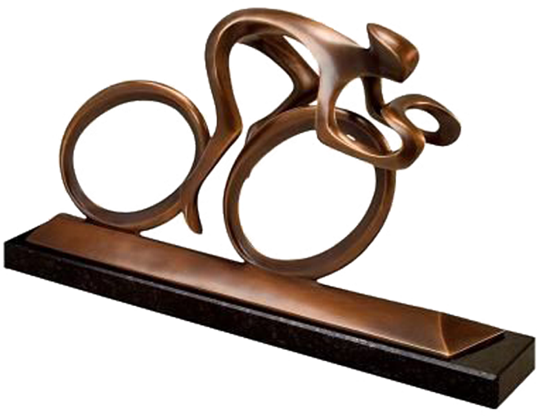 Bronzefigur Radler, bronze von Torsten Mücke