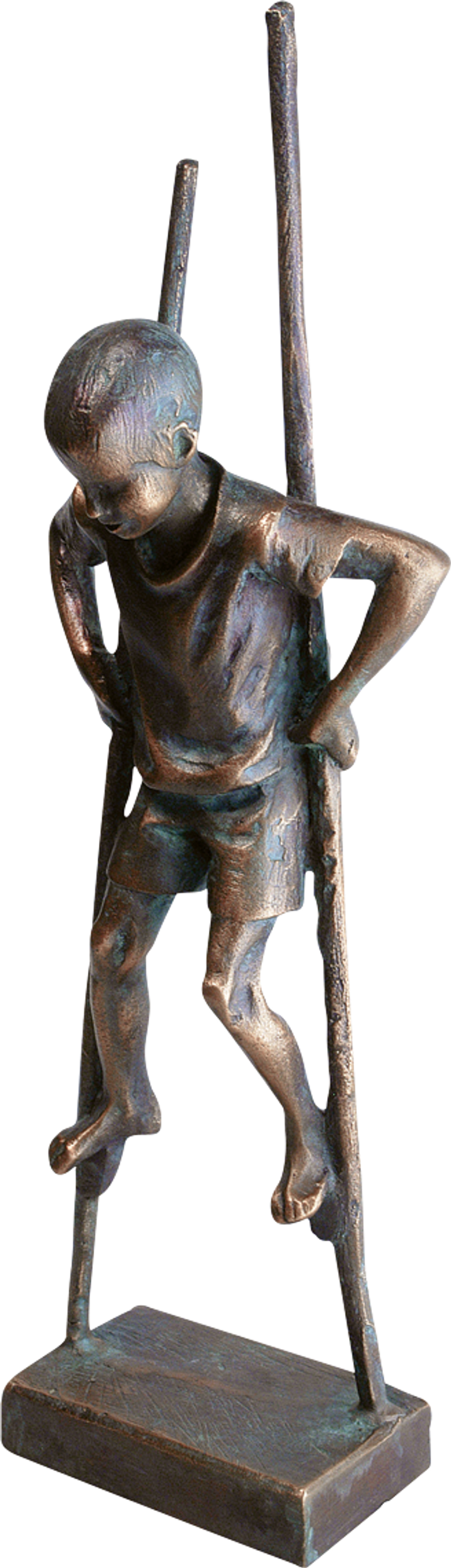 Bronzefigur Stelzenläufer von Willi Tannheimer