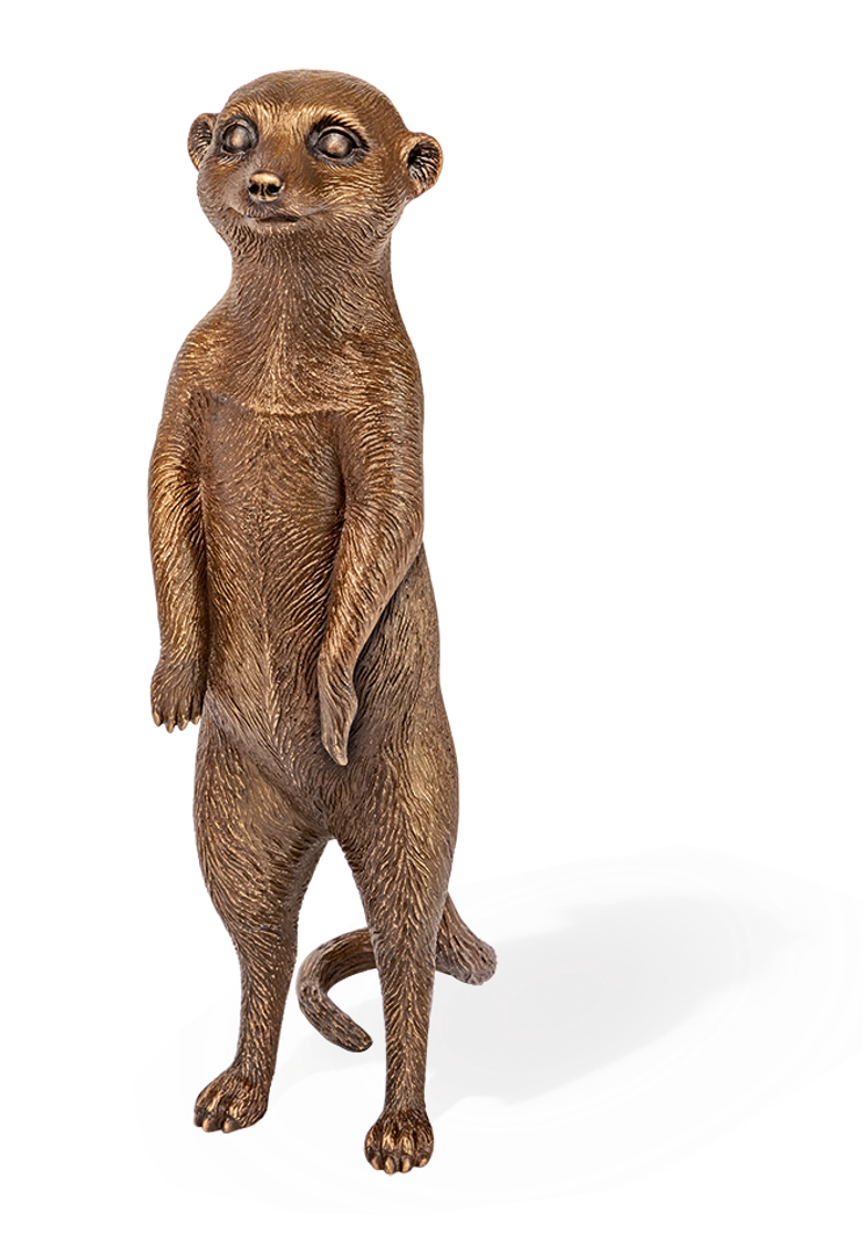 Bronzefigur «Erdmännchenjunges» aus dem Atelier Strassacker