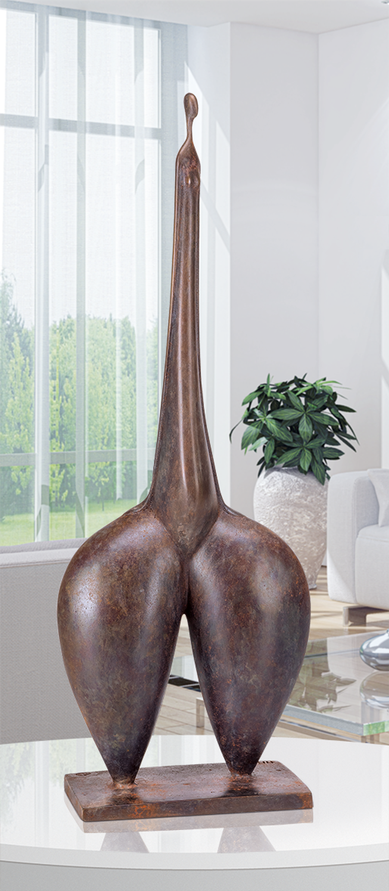 Bronzefigur Elle donne von Marie-Madeleine Gautier