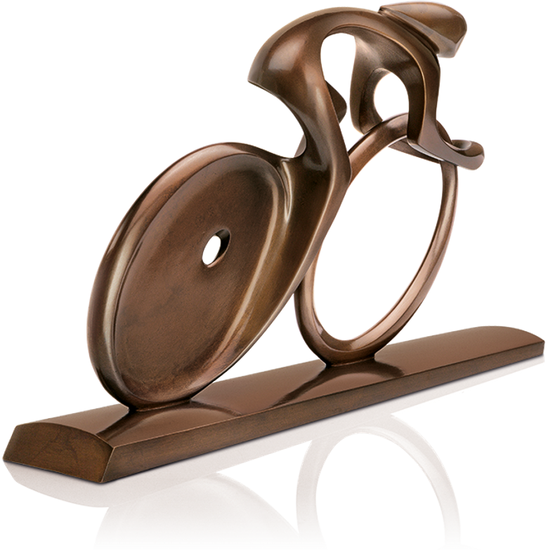 Bronzefigur »Zeitfahrer« von Torsten Mücke