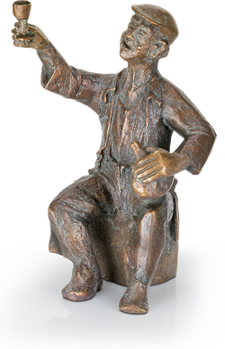 Bronzefigur Fröhlicher Zecher von Steinbrenner