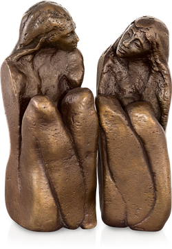 Bronzefigur Freundinnen (2-tlg) von Maria-Luise Bodirsky