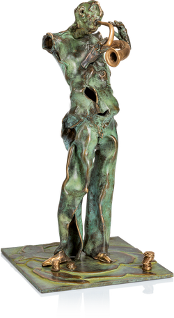 Bronzefigur »Straßenmusikant« von Nikolaus-Otto Kruch