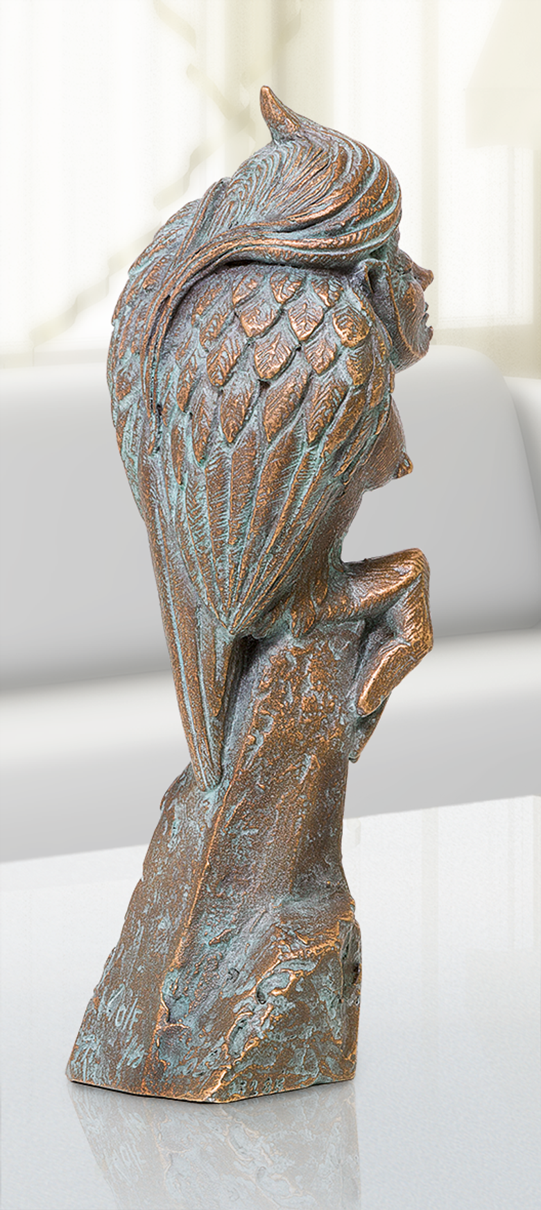 Bronzefigur Eule von Fidelma Massey