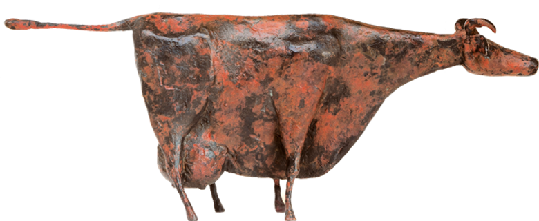 Bronzefigur Kuh von Hermann Schwahn