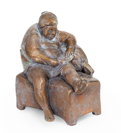 Bronzefigur Die Lektüre von Friedhelm Zilly